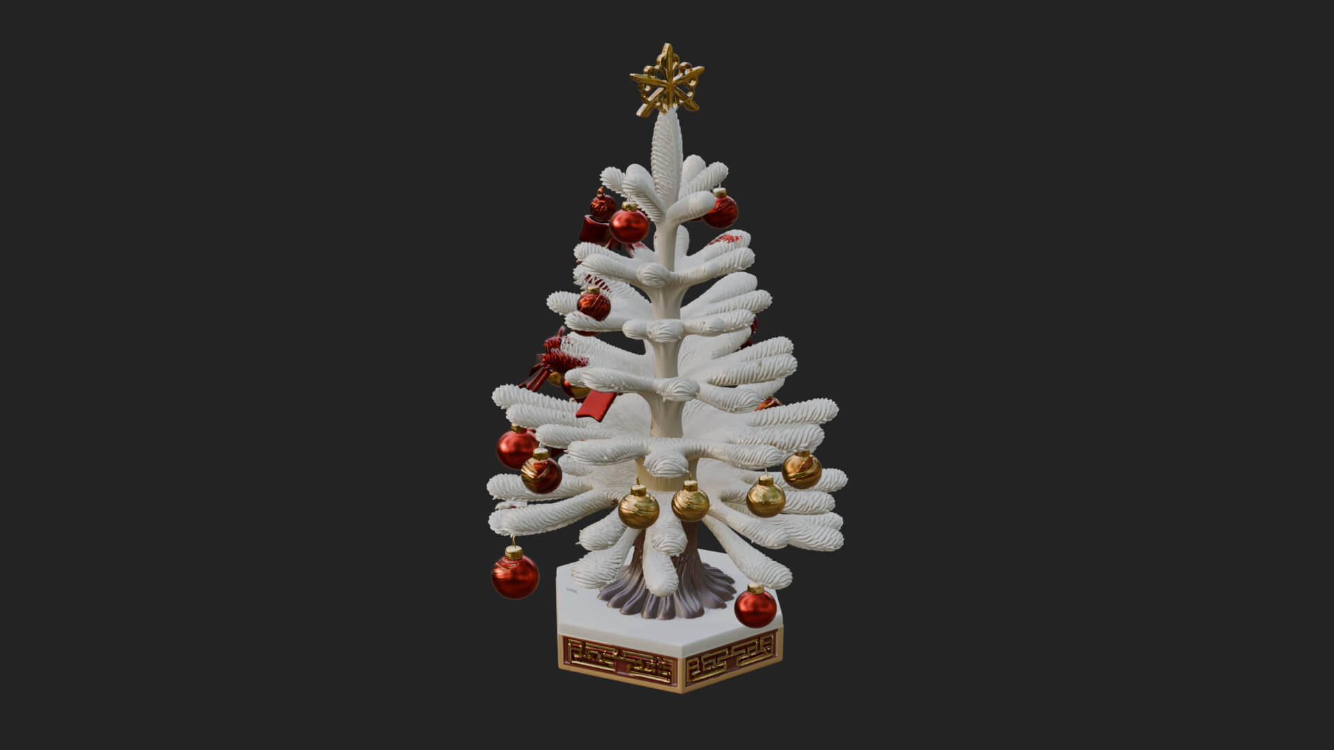 Decorated Christmas Tree Model Design 38 3D Print Model 3D Model