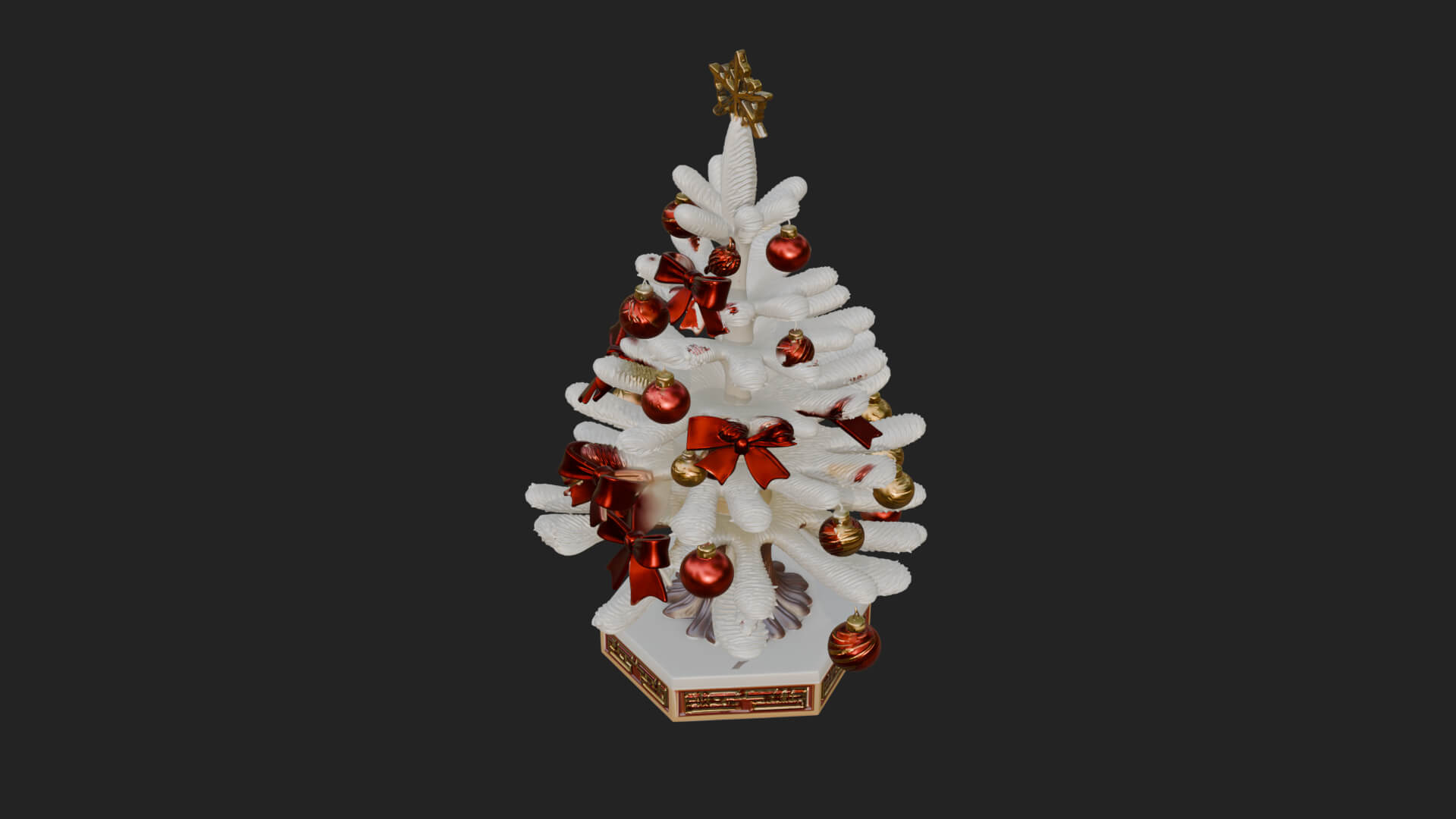 Decorated Christmas Tree Model Design 38 3D Print Model 3D Model