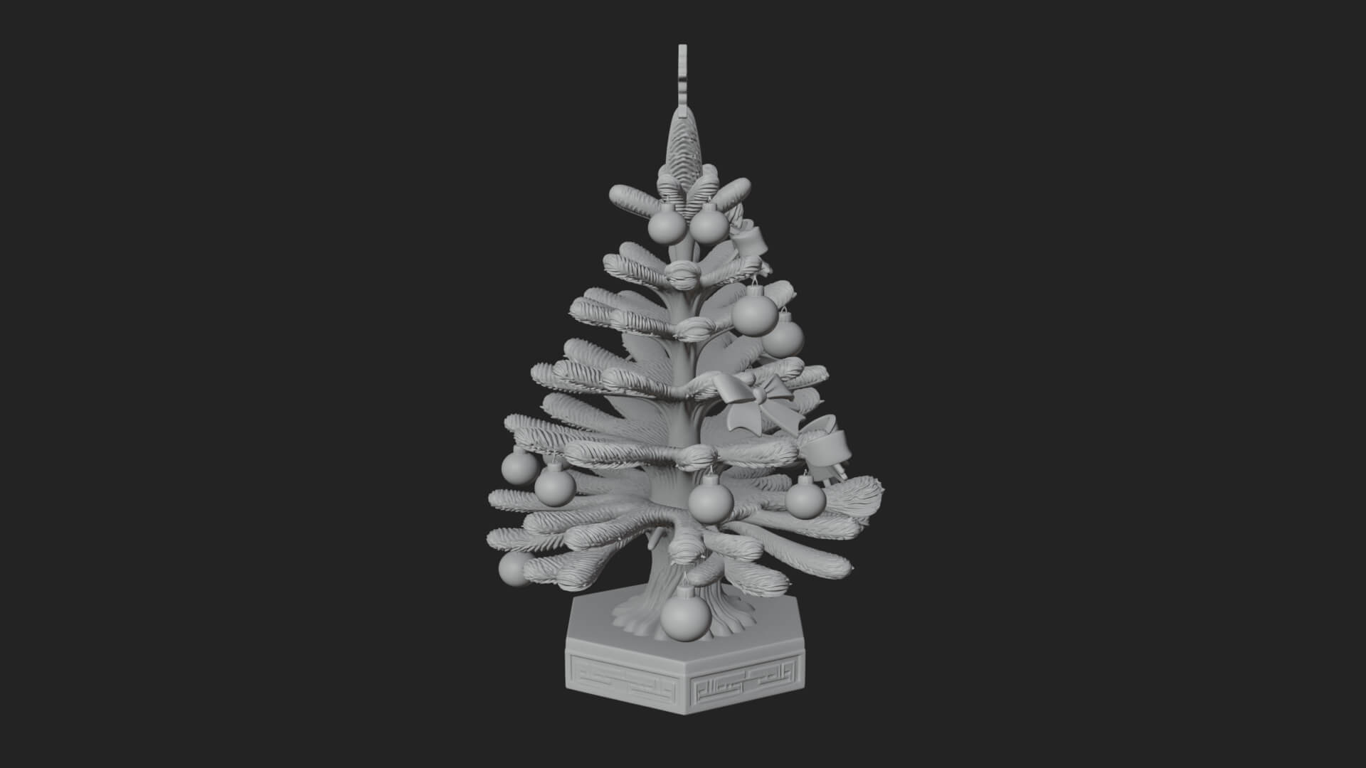 Decorated Christmas Tree Model Design 38 3D Print Model 3D Model