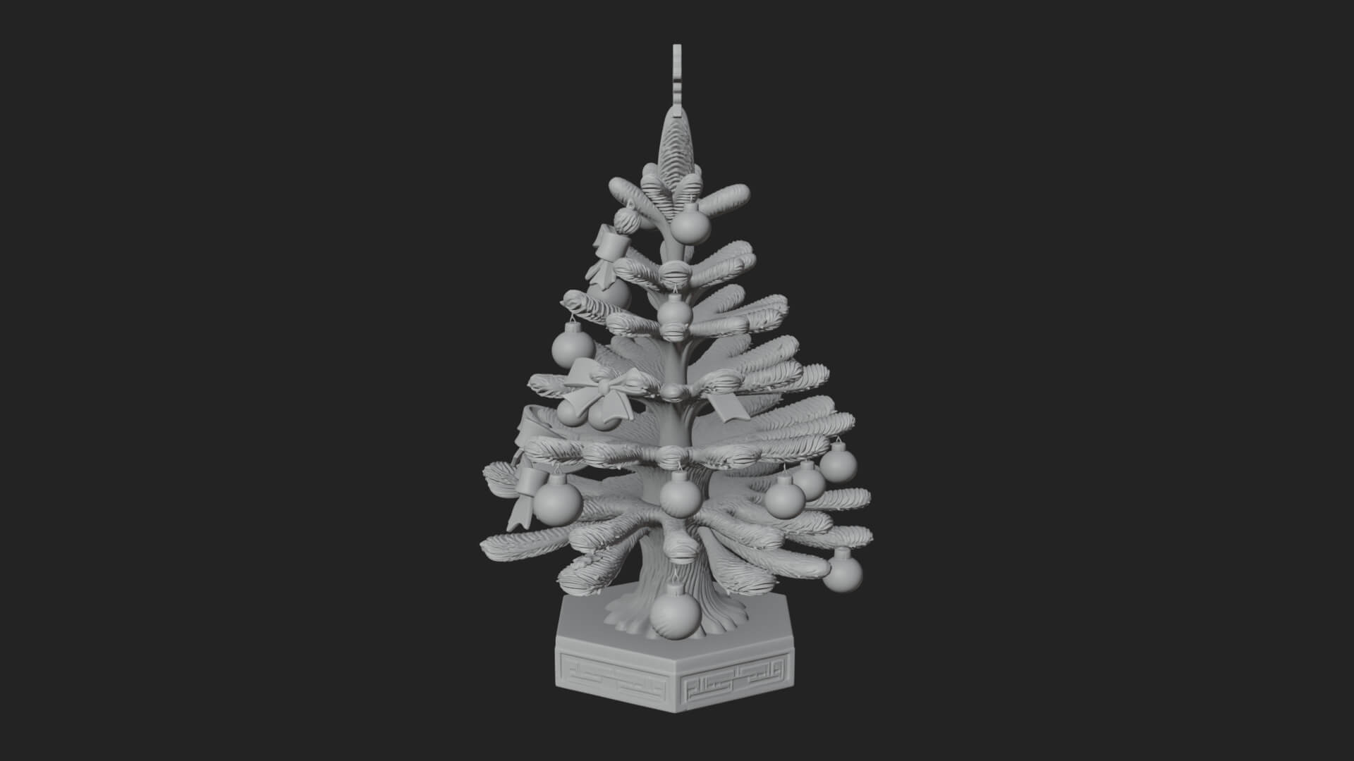 Decorated Christmas Tree Model Design 38 3D Print Model 3D Model