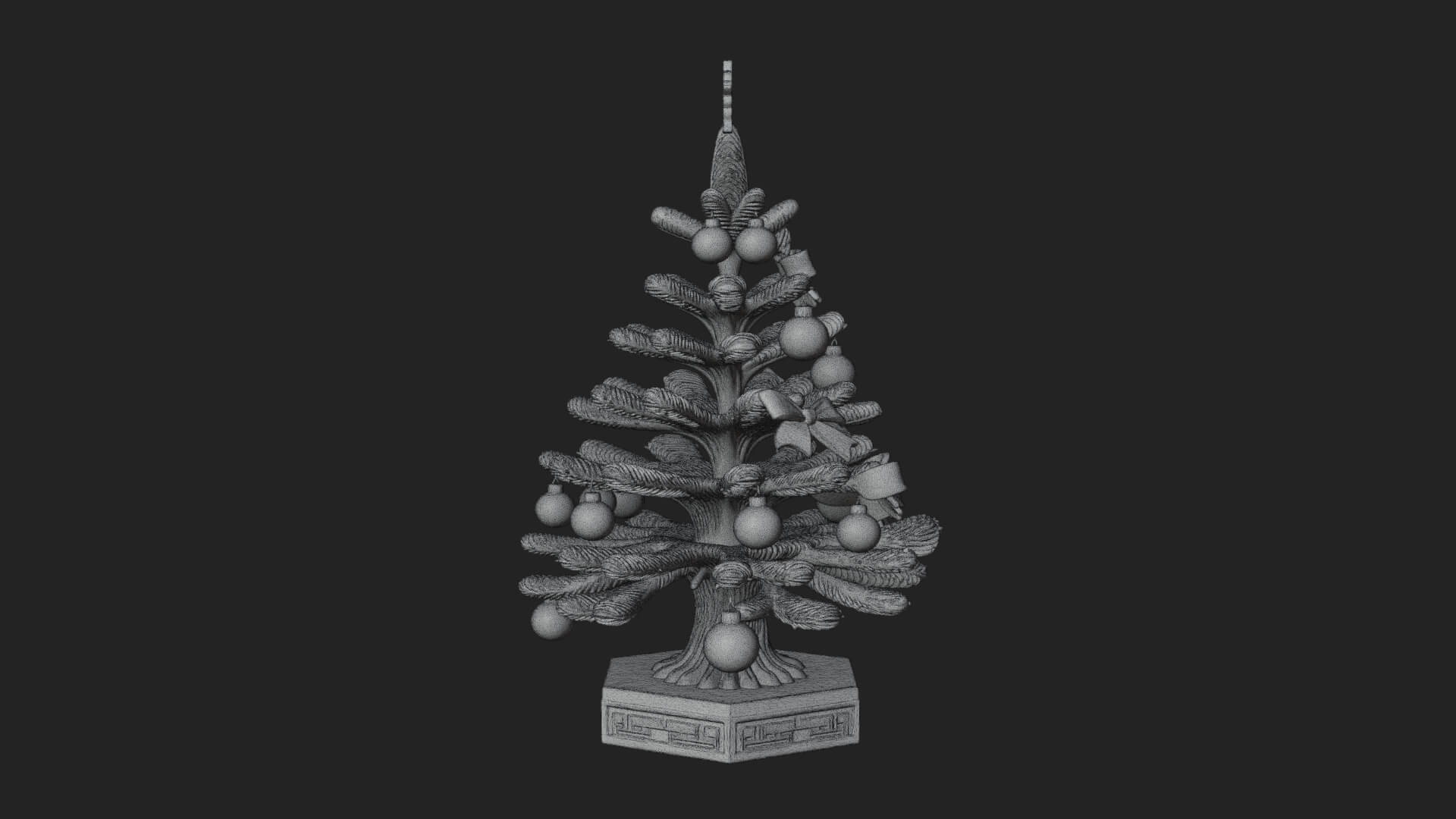 Decorated Christmas Tree Model Design 38 3D Print Model 3D Model