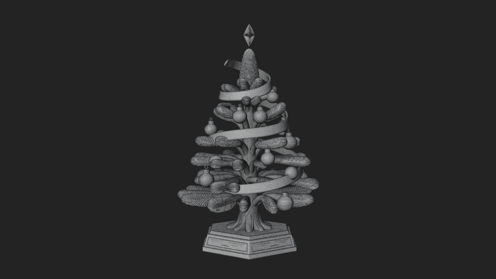 Decorated Christmas Tree Model Design 39 3D Print Model 3D Model