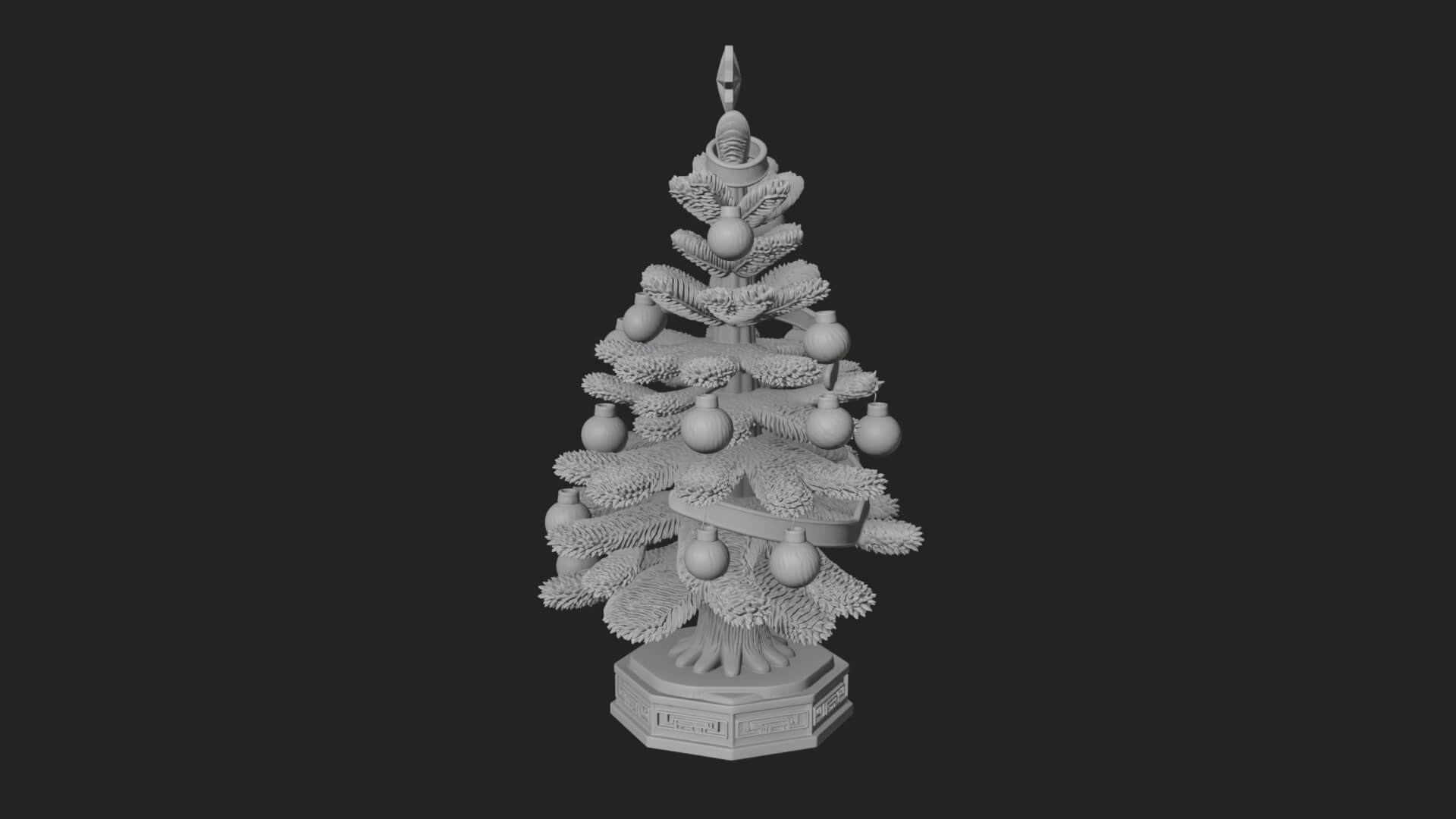 Decorated Christmas Tree Model Design 40 3D Print Model 3D Model
