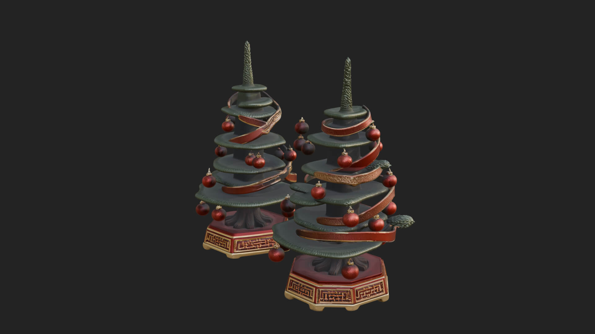 Decorated Christmas Tree Model Design 41 3D Print Model 3D Model