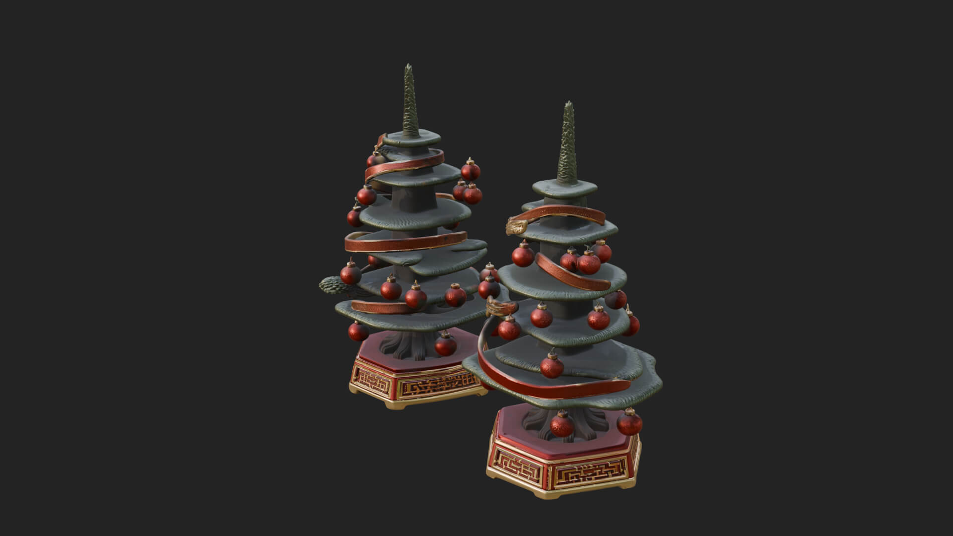 Decorated Christmas Tree Model Design 41 3D Print Model 3D Model