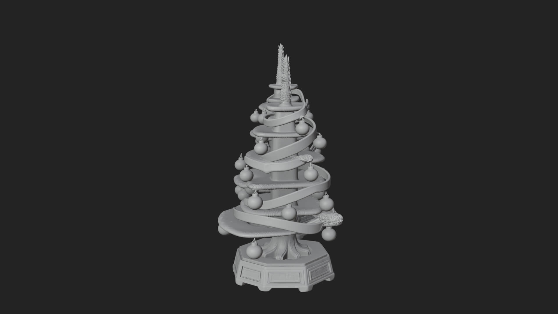 Decorated Christmas Tree Model Design 41 3D Print Model 3D Model