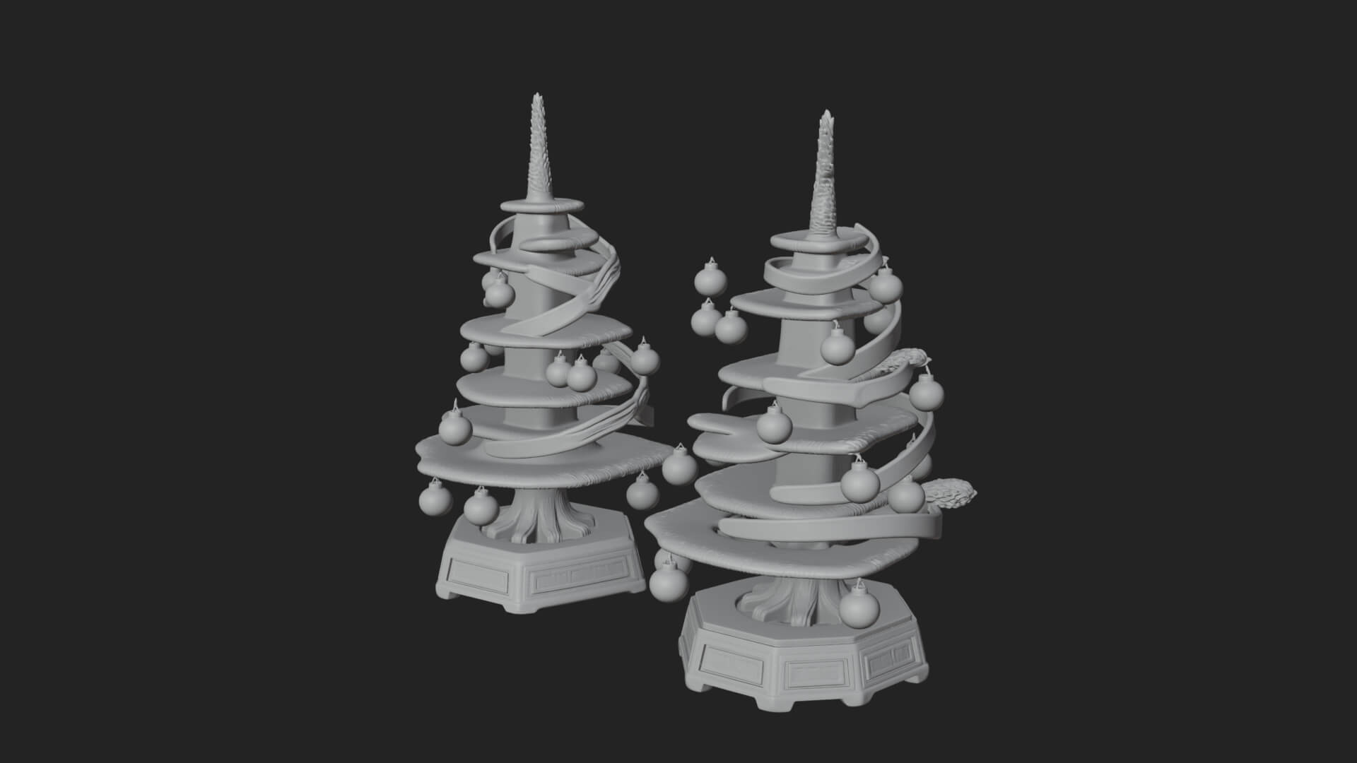Decorated Christmas Tree Model Design 41 3D Print Model 3D Model