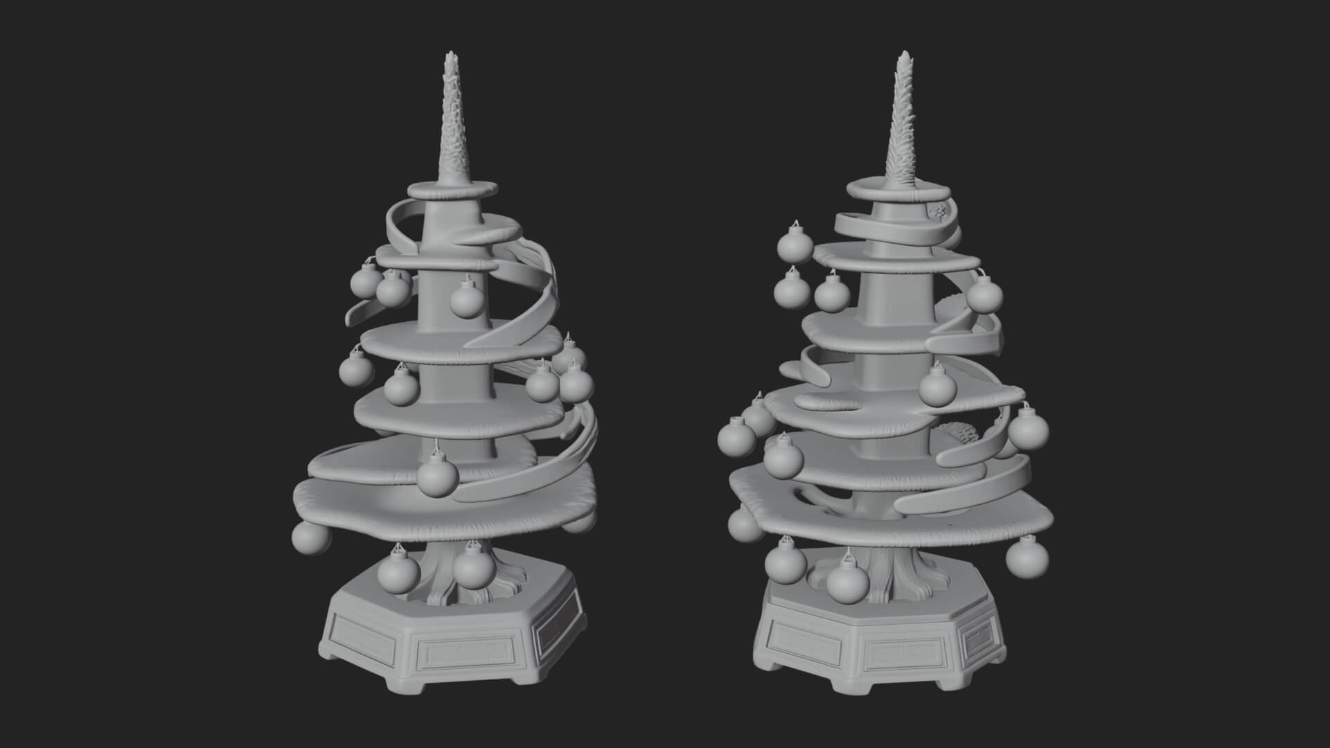 Decorated Christmas Tree Model Design 41 3D Print Model 3D Model