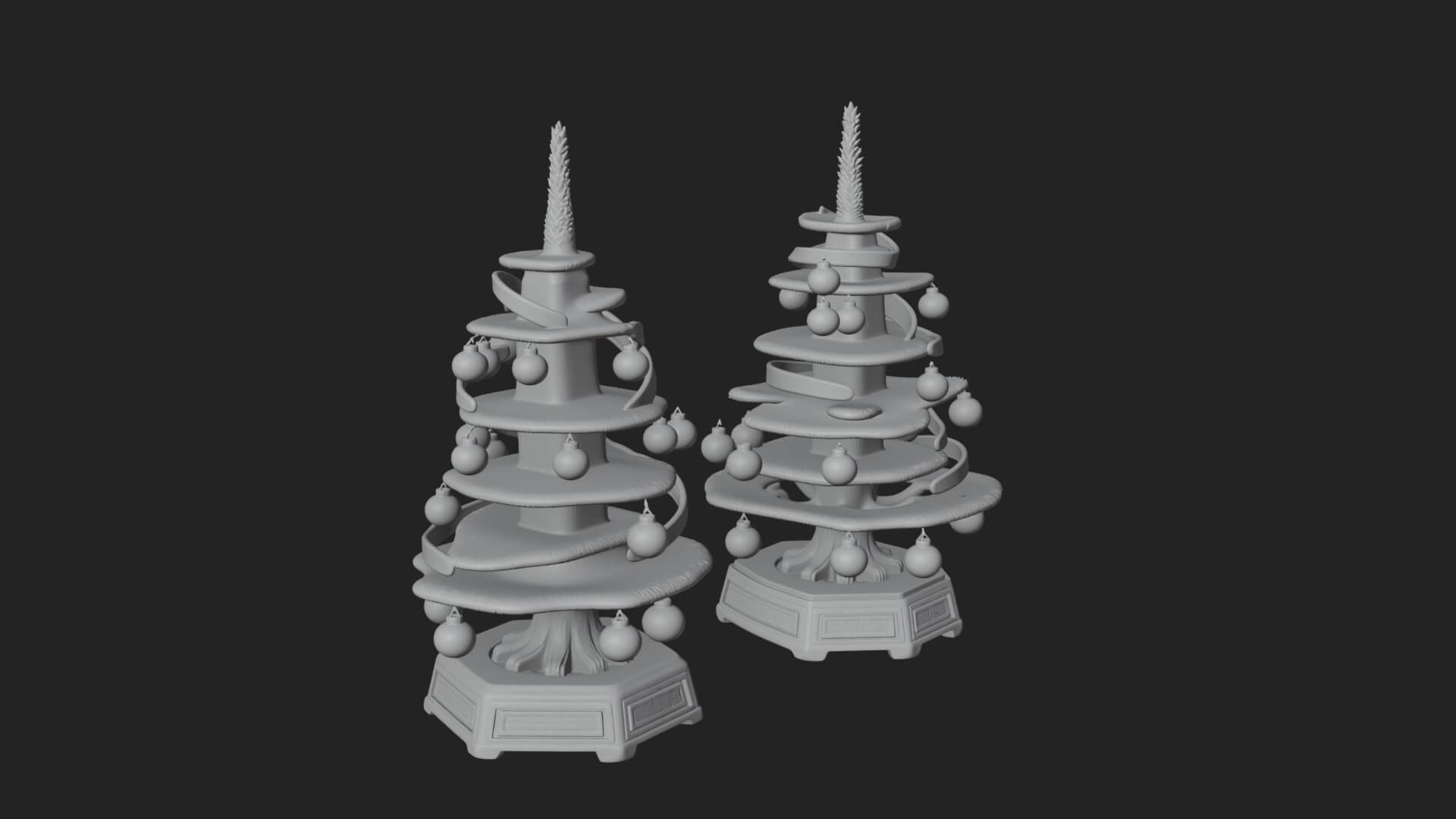 Decorated Christmas Tree Model Design 41 3D Print Model 3D Model