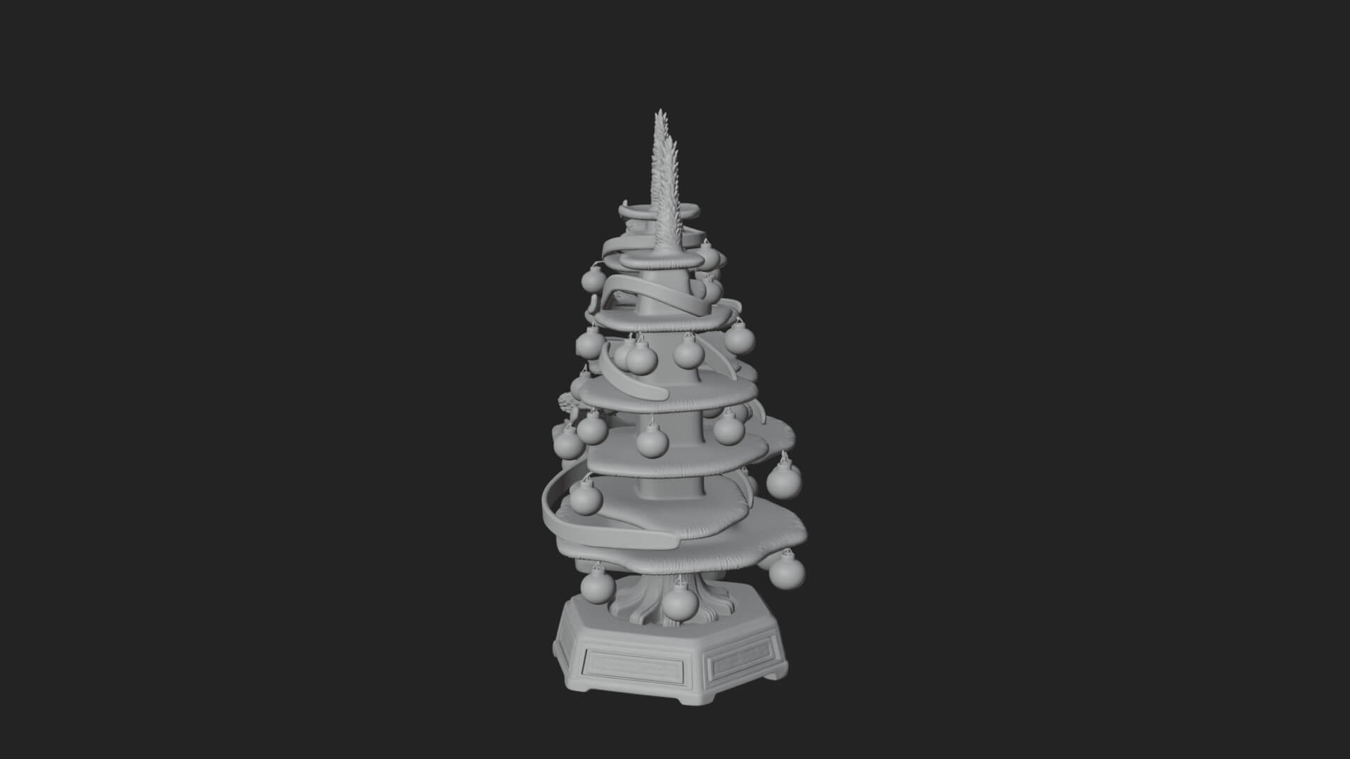 Decorated Christmas Tree Model Design 41 3D Print Model 3D Model