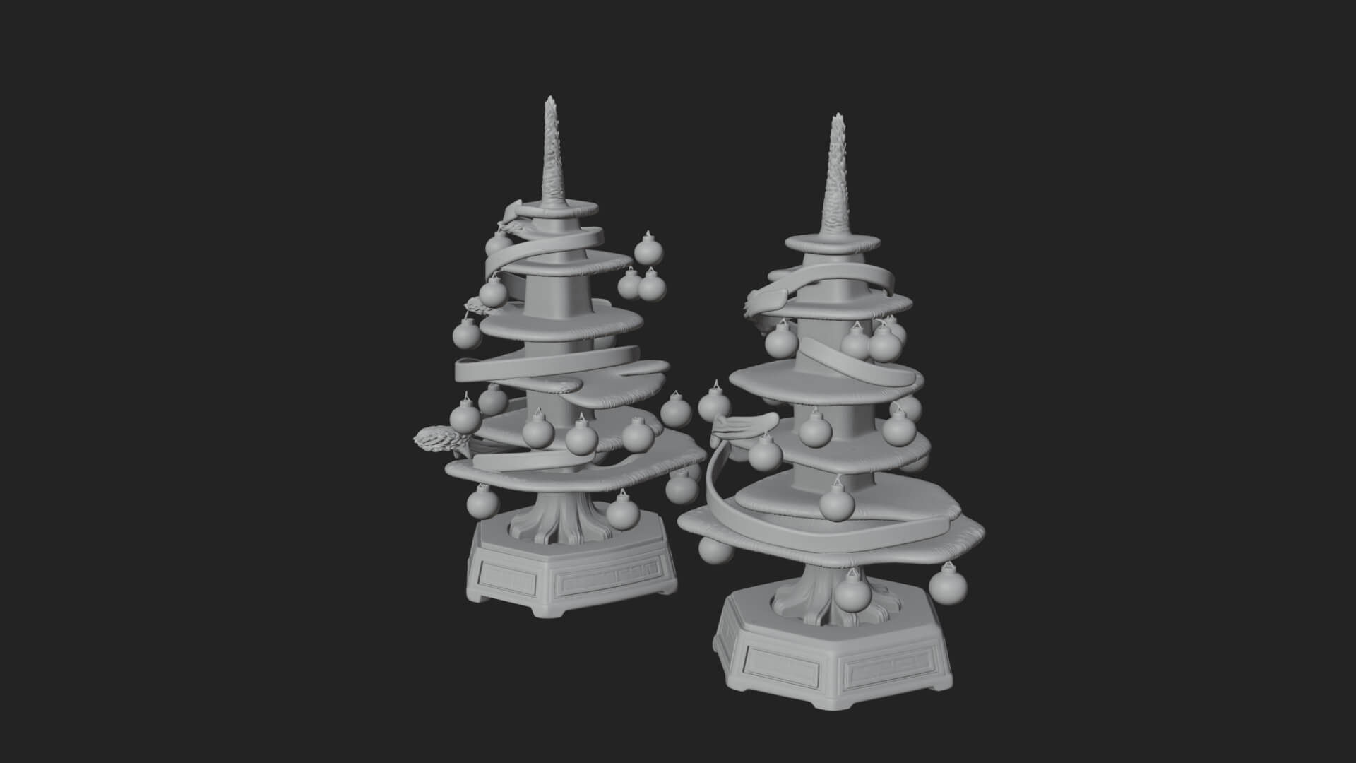 Decorated Christmas Tree Model Design 41 3D Print Model 3D Model