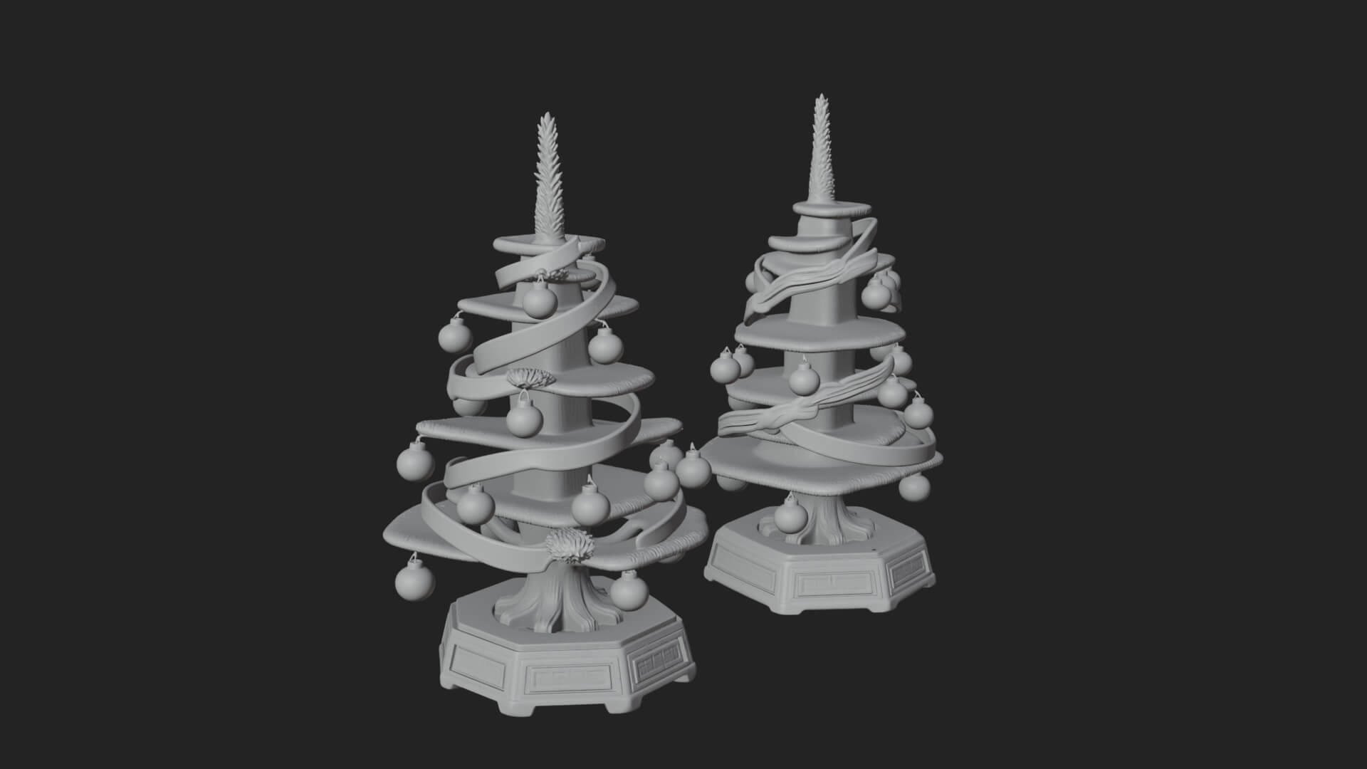 Decorated Christmas Tree Model Design 41 3D Print Model 3D Model
