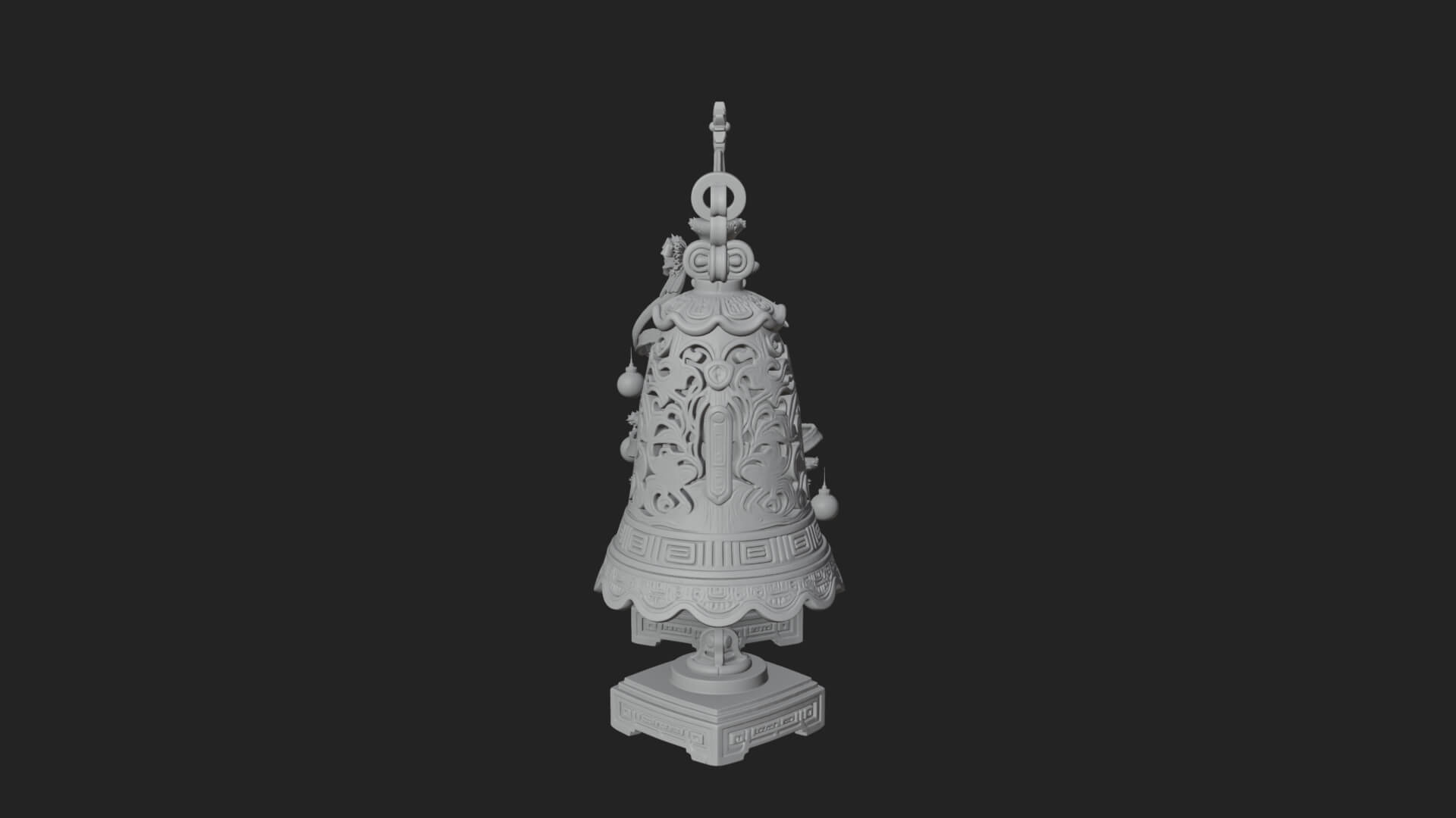 Decorated Christmas Tree Model Design 42 3D Print Model 3D Model