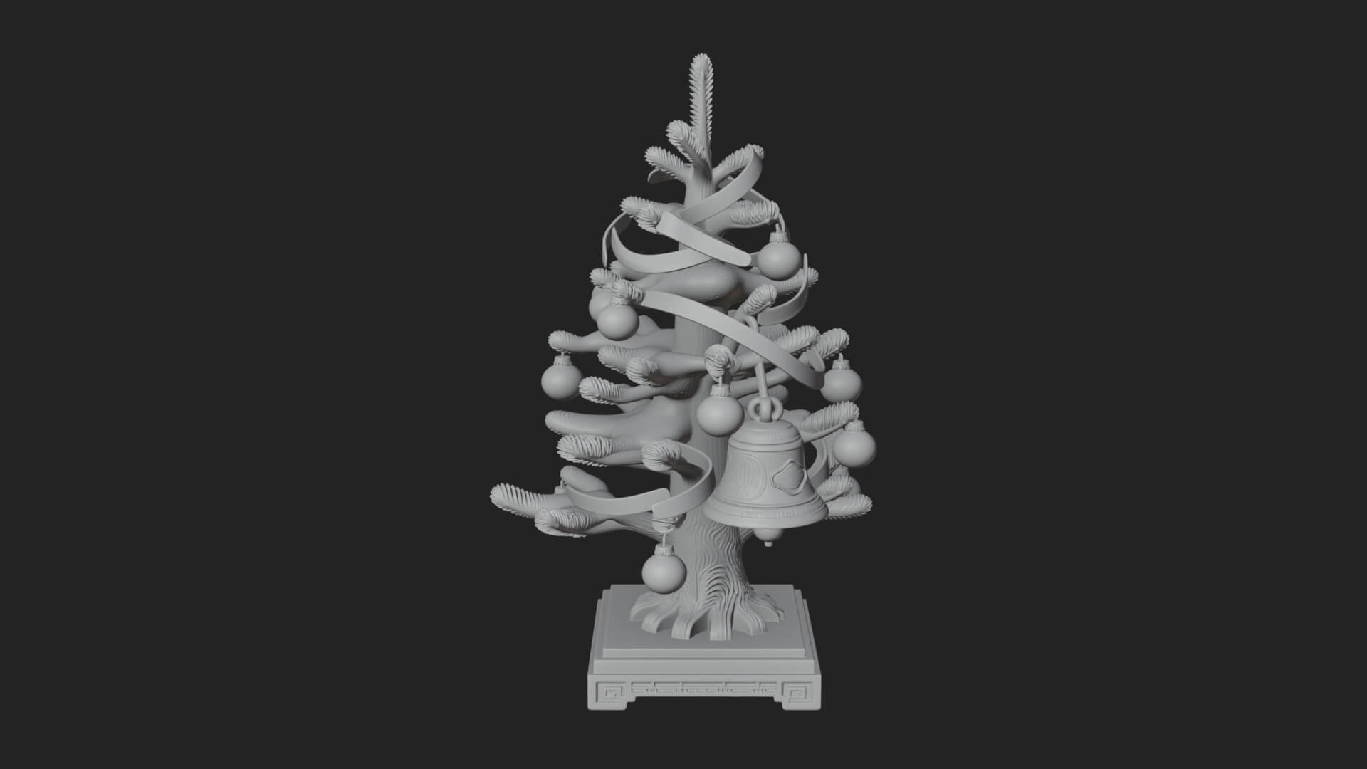 Decorated Christmas Tree Model Design 43 3D Print Model 3D Model
