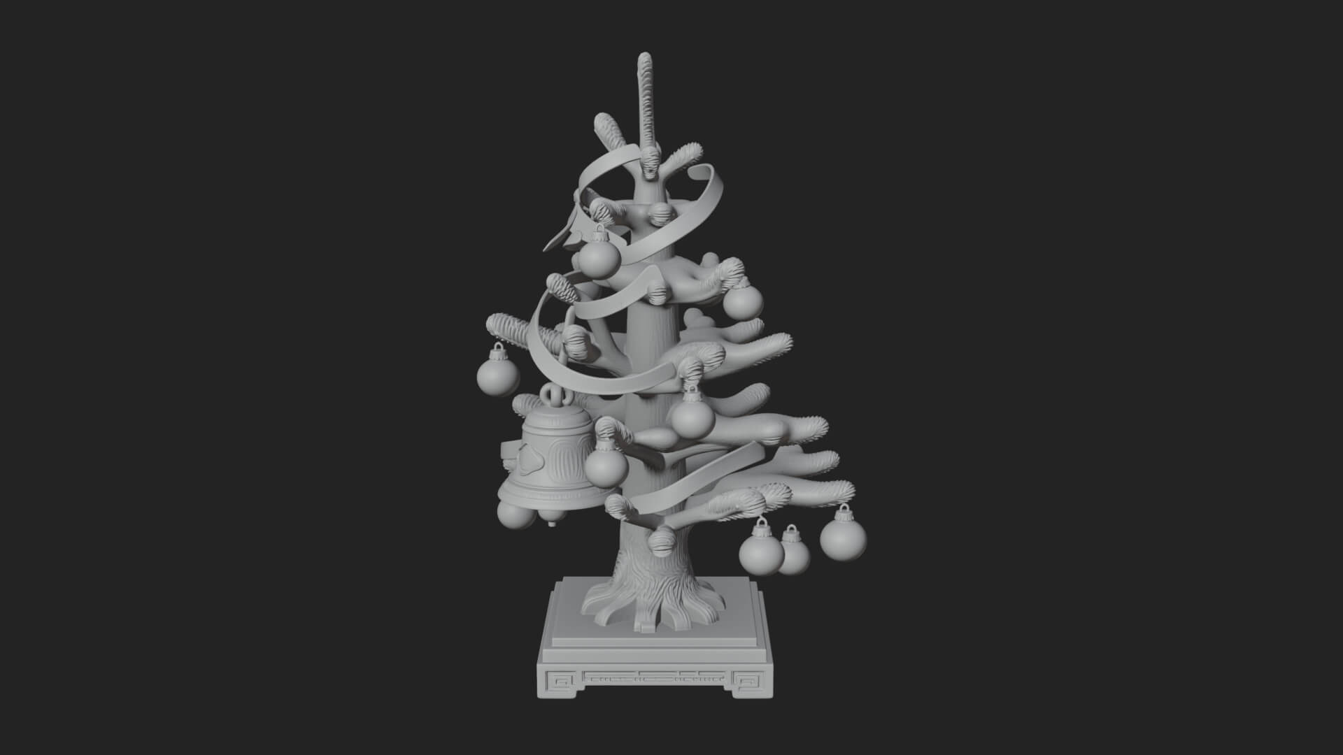 Decorated Christmas Tree Model Design 43 3D Print Model 3D Model