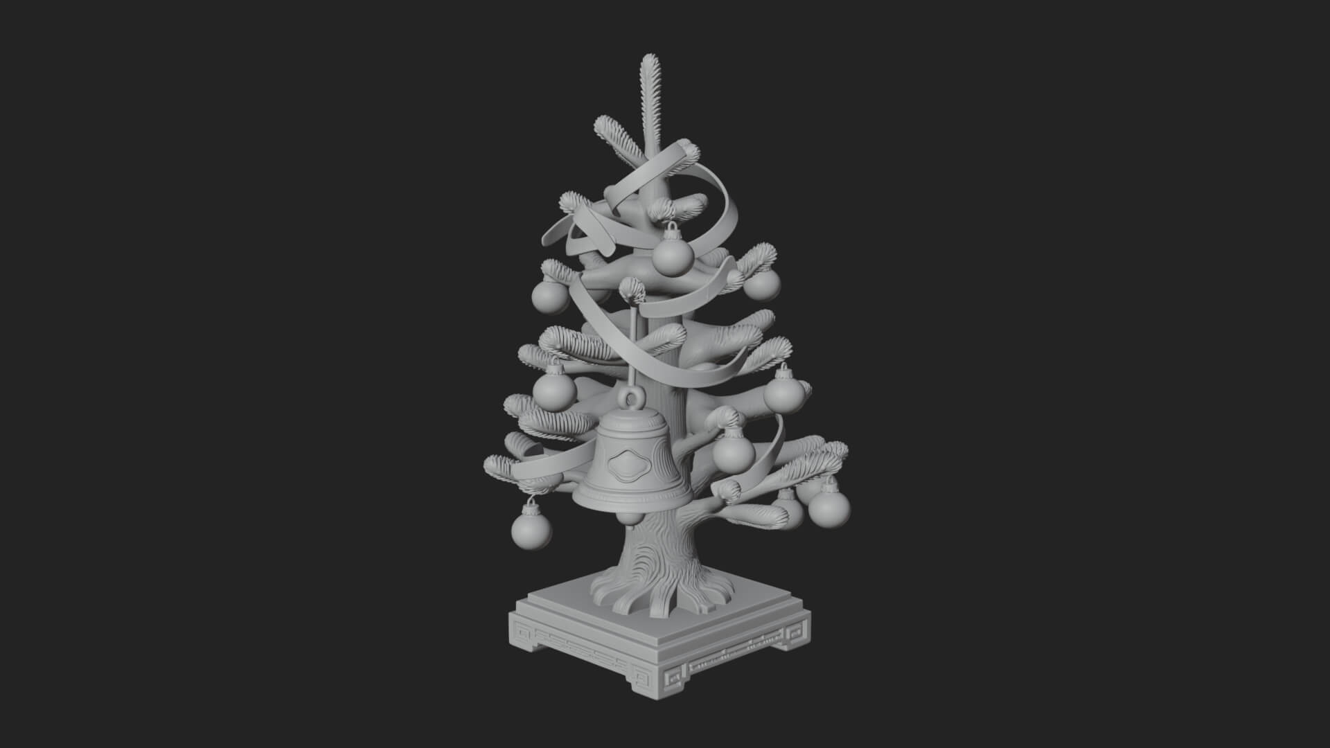 Decorated Christmas Tree Model Design 43 3D Print Model 3D Model