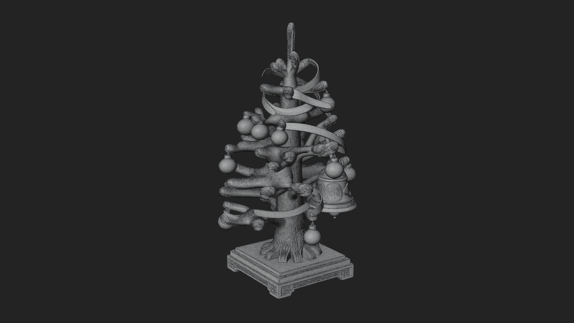 Decorated Christmas Tree Model Design 43 3D Print Model 3D Model