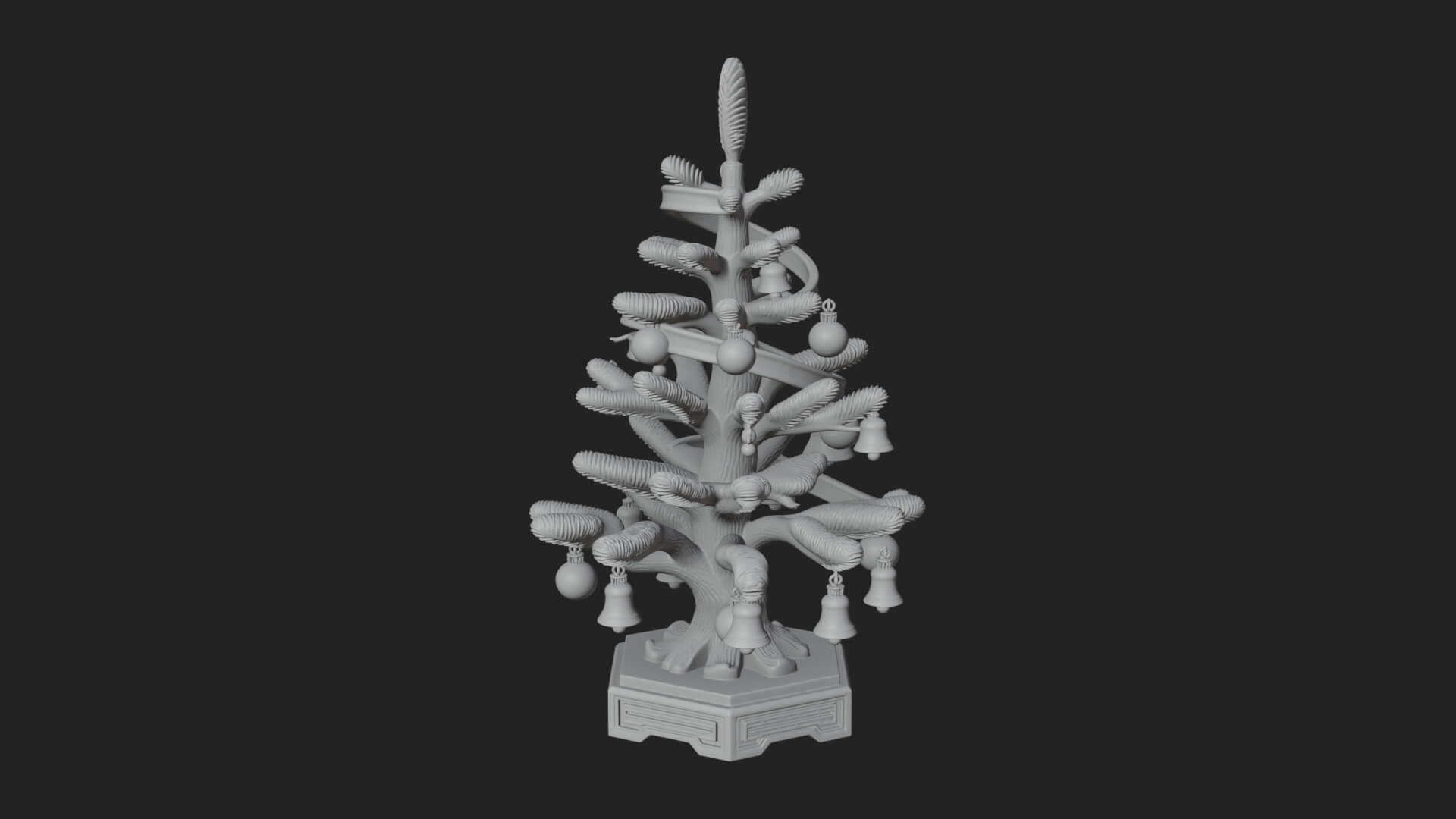 Decorated Christmas Tree Model Design 44 3D Print Model 3D Model