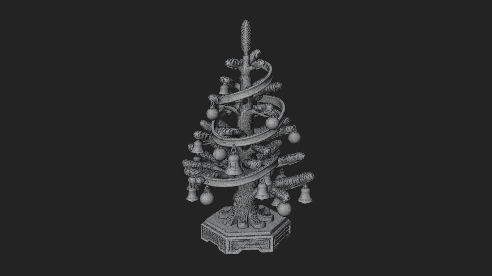 Decorated Christmas Tree Model Design 44 3D Print Model 3D Model