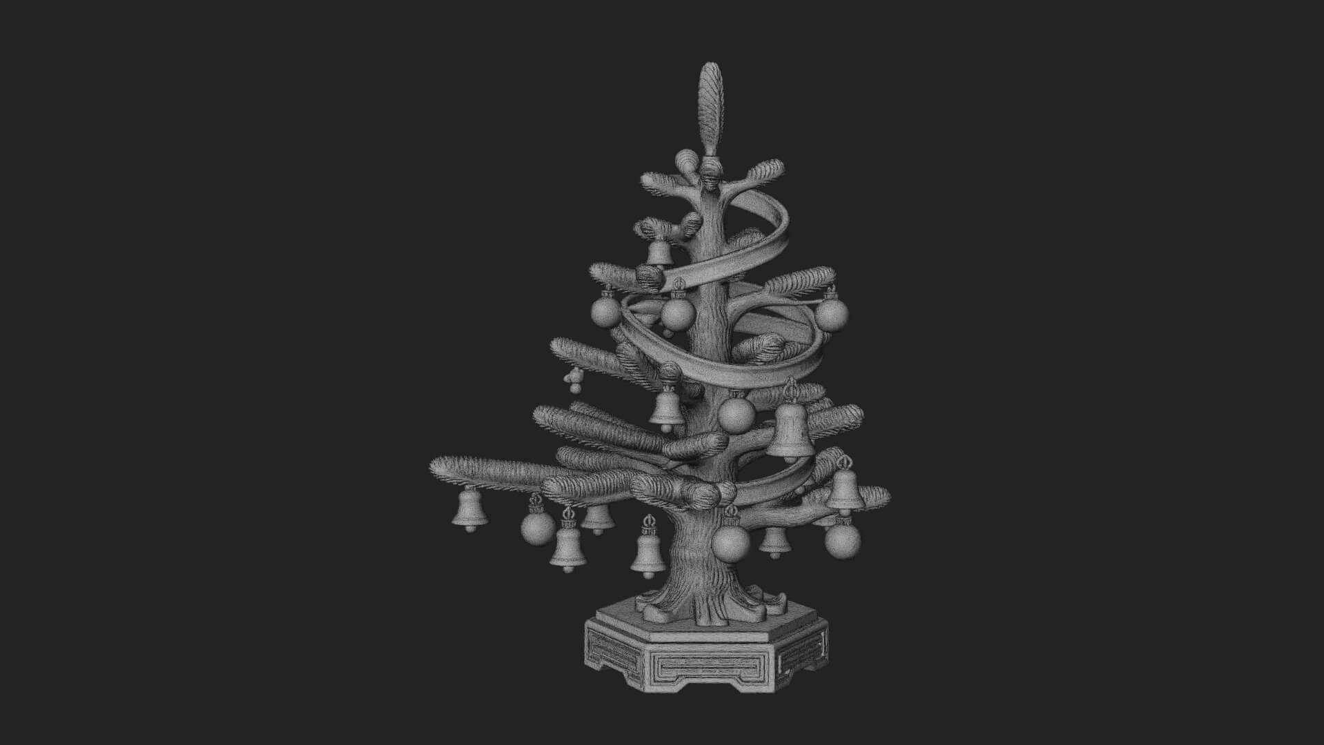 Decorated Christmas Tree Model Design 44 3D Print Model 3D Model