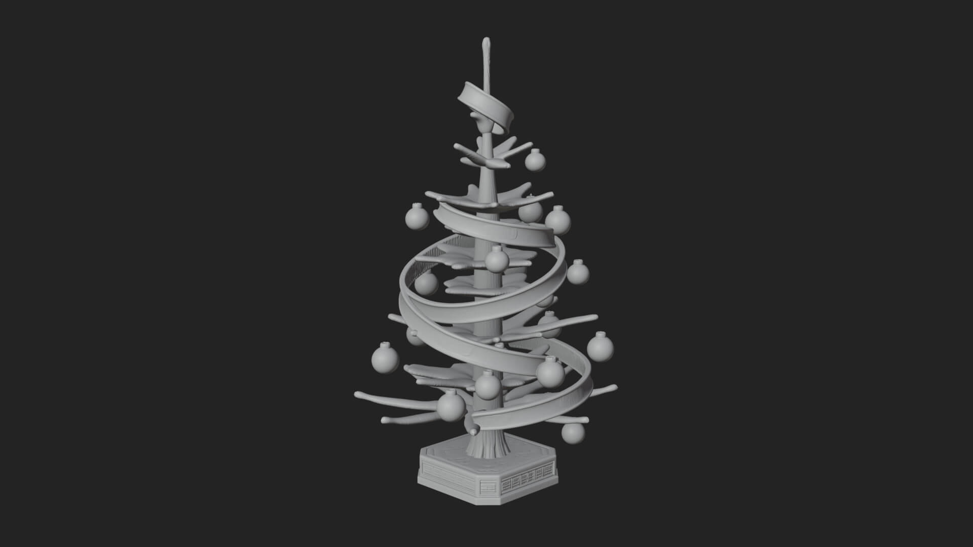 Decorated Christmas Tree Model Design 45 3D Print Model 3D Model