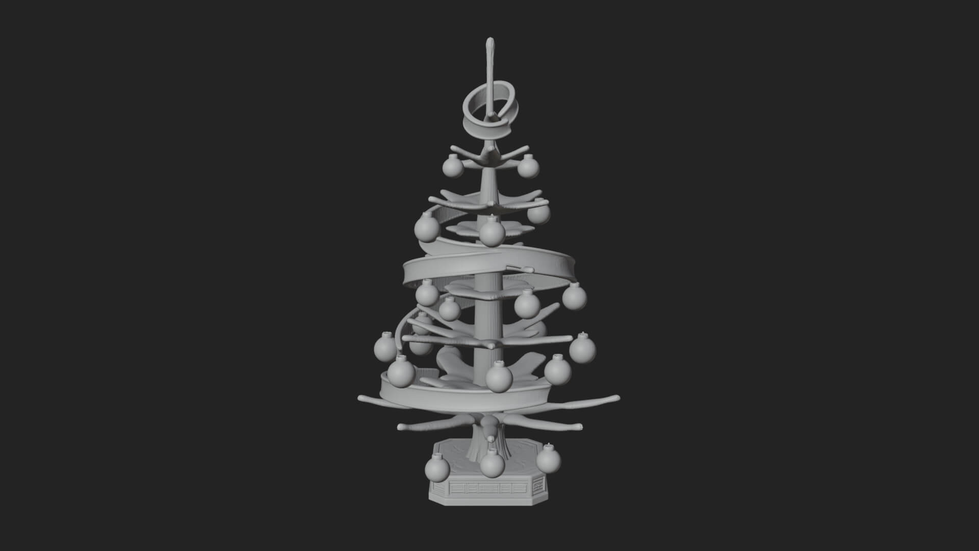 Decorated Christmas Tree Model Design 45 3D Print Model 3D Model