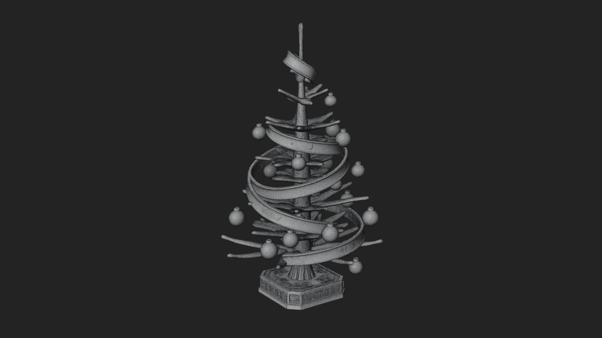 Decorated Christmas Tree Model Design 45 3D Print Model 3D Model