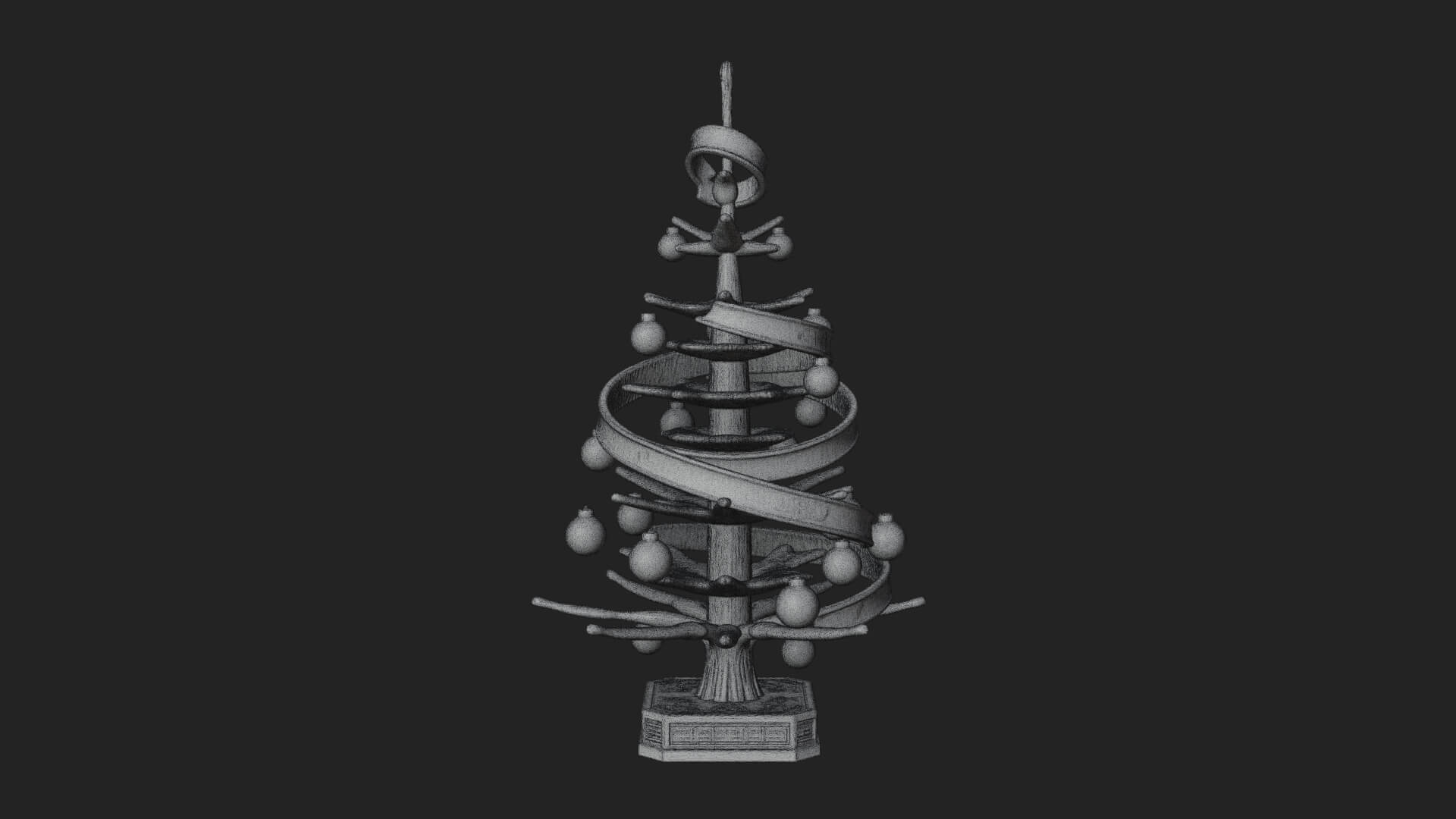 Decorated Christmas Tree Model Design 45 3D Print Model 3D Model