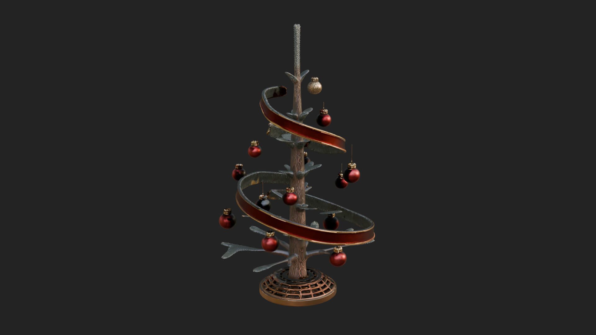 Decorated Christmas Tree Model Design 46 3D Print Model 3D Model