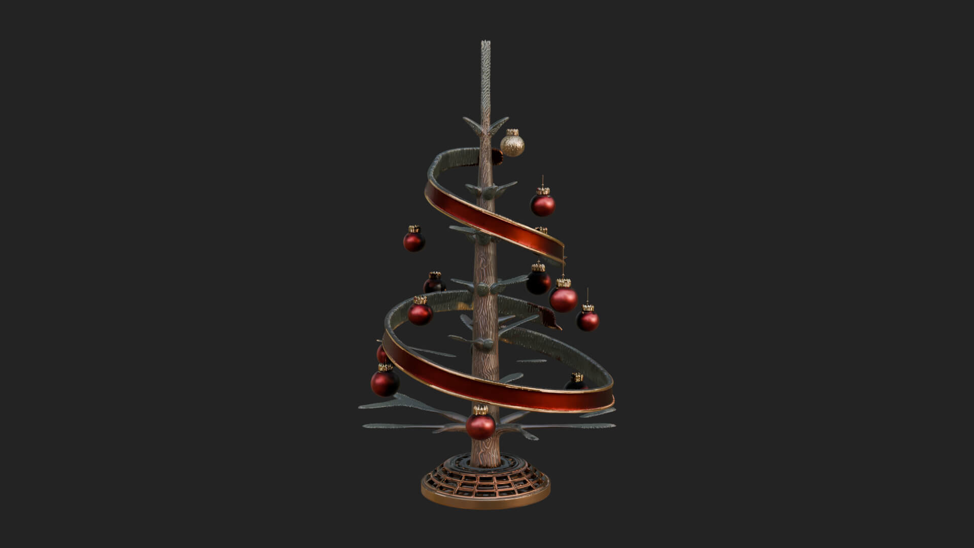 Decorated Christmas Tree Model Design 46 3D Print Model 3D Model