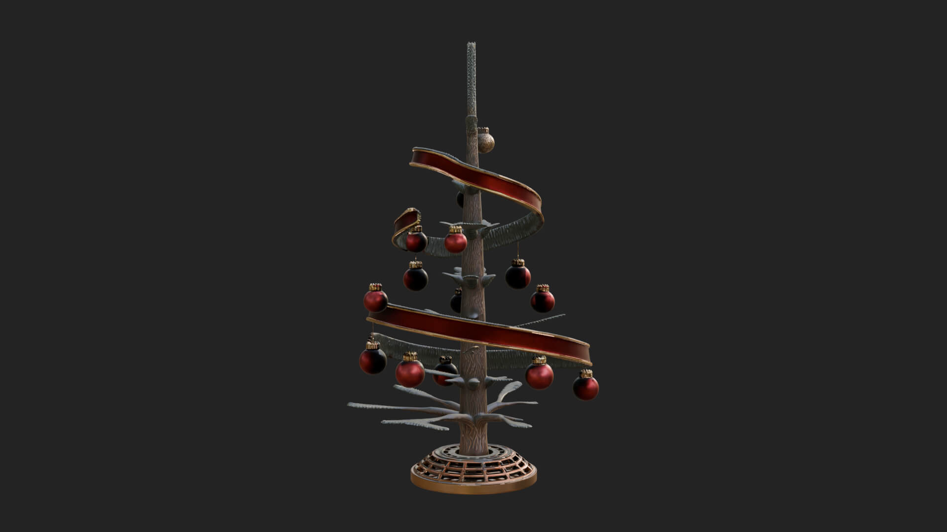 Decorated Christmas Tree Model Design 46 3D Print Model 3D Model