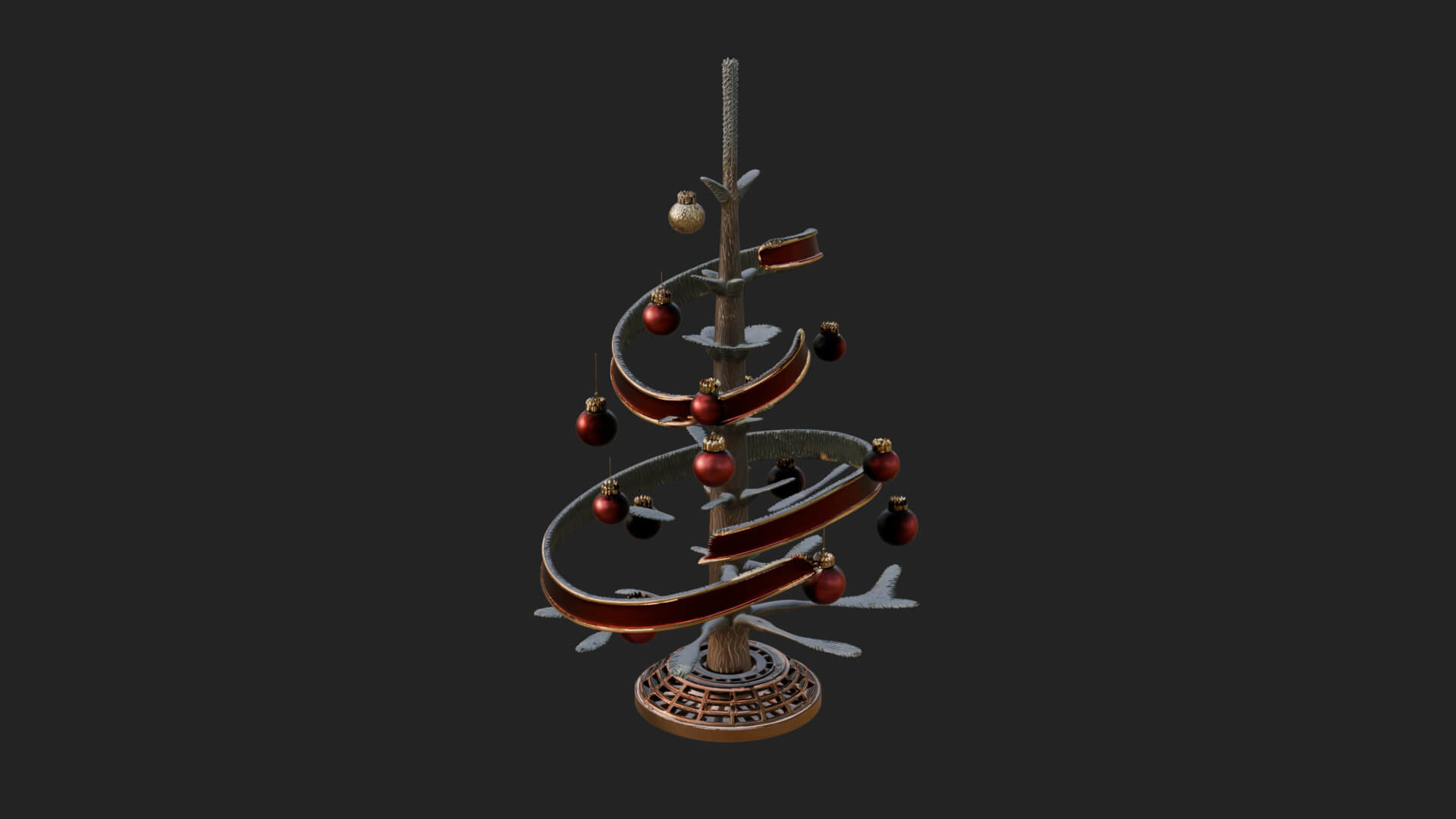 Decorated Christmas Tree Model Design 46 3D Print Model 3D Model