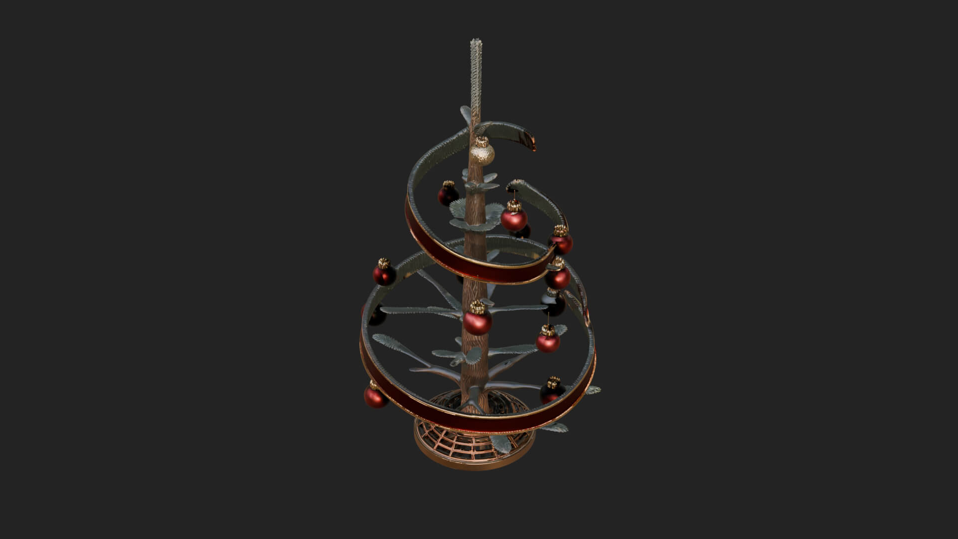 Decorated Christmas Tree Model Design 46 3D Print Model 3D Model