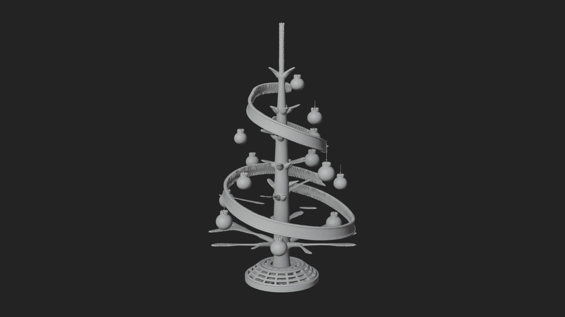 Decorated Christmas Tree Model Design 46 3D Print Model 3D Model