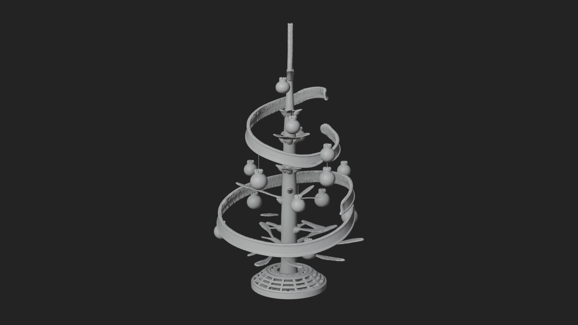 Decorated Christmas Tree Model Design 46 3D Print Model 3D Model