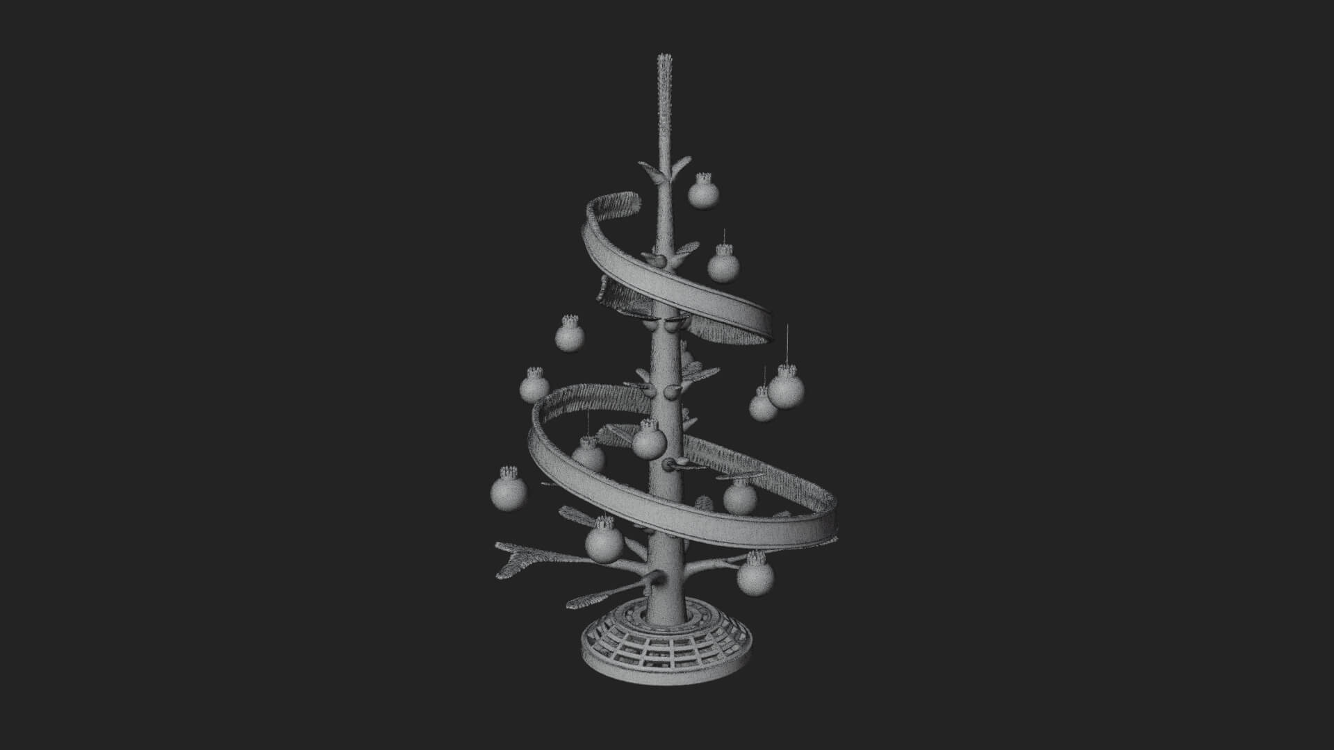 Decorated Christmas Tree Model Design 46 3D Print Model 3D Model