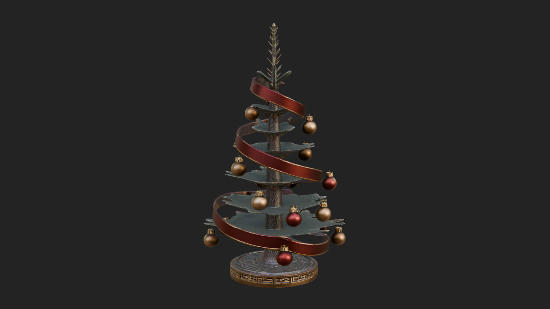Decorated Christmas Tree Model Design 47 3D Print Model 3D Model