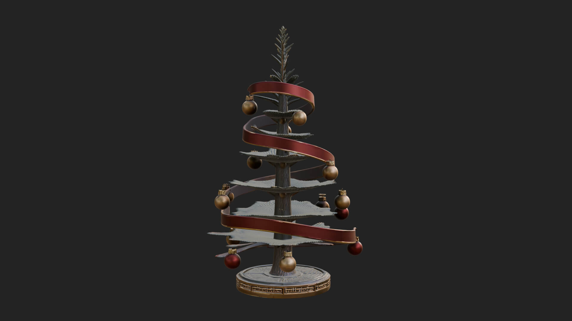 Decorated Christmas Tree Model Design 47 3D Print Model 3D Model