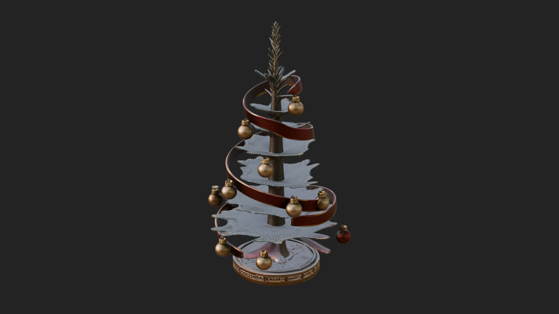 Decorated Christmas Tree Model Design 47 3D Print Model 3D Model