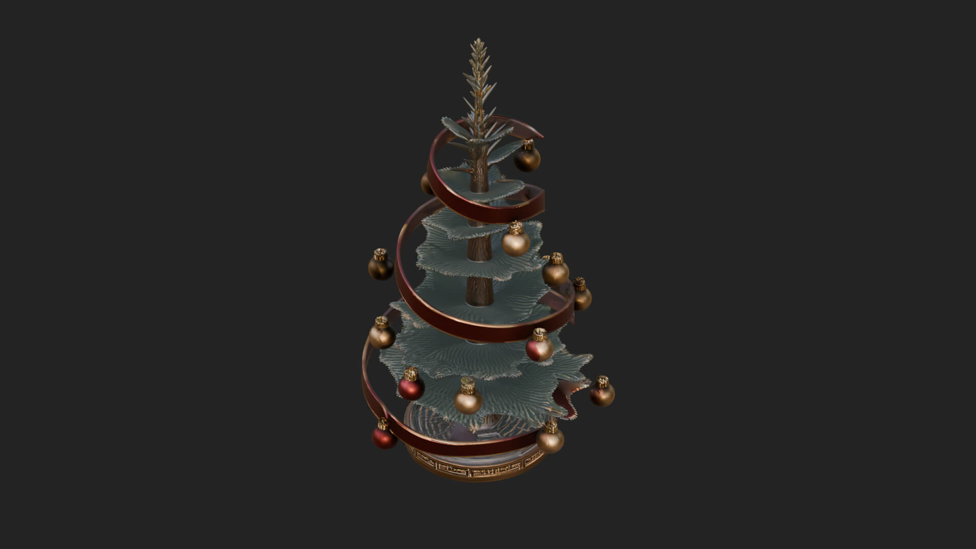 Decorated Christmas Tree Model Design 47 3D Print Model 3D Model