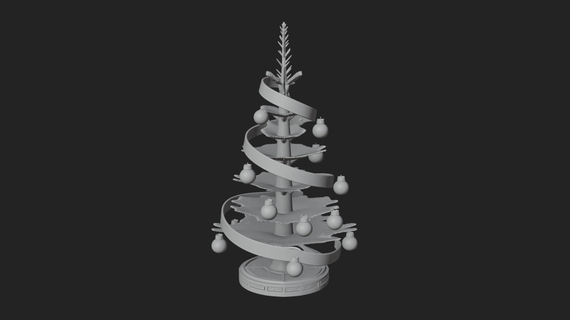 Decorated Christmas Tree Model Design 47 3D Print Model 3D Model