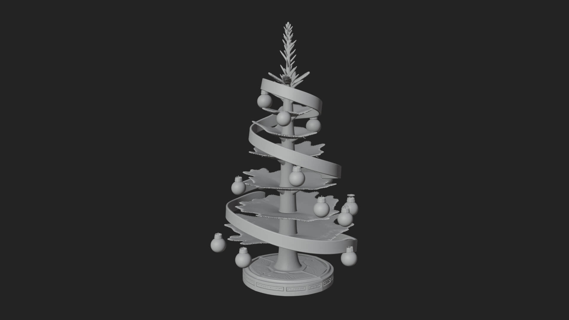 Decorated Christmas Tree Model Design 47 3D Print Model 3D Model