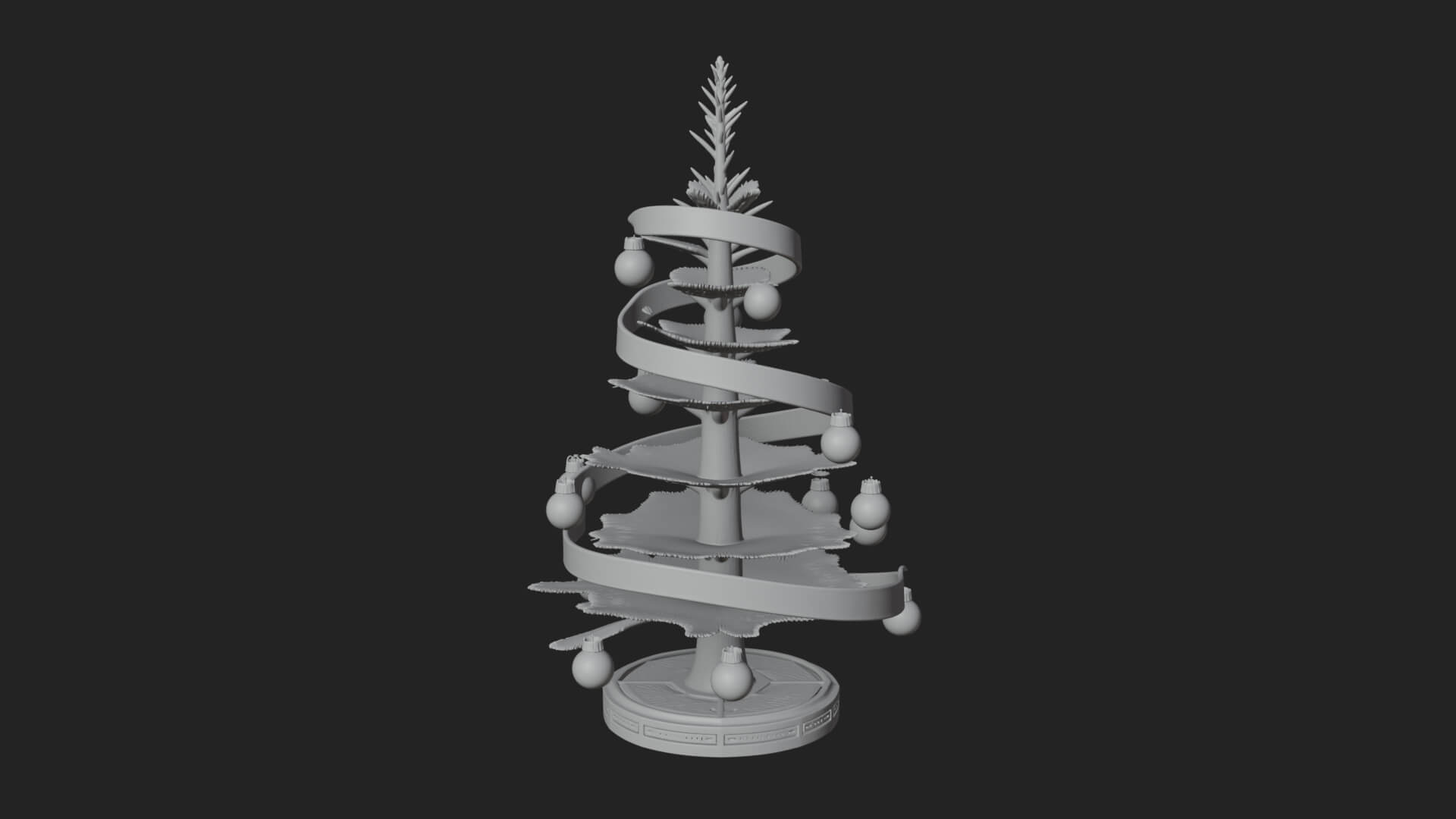 Decorated Christmas Tree Model Design 47 3D Print Model 3D Model