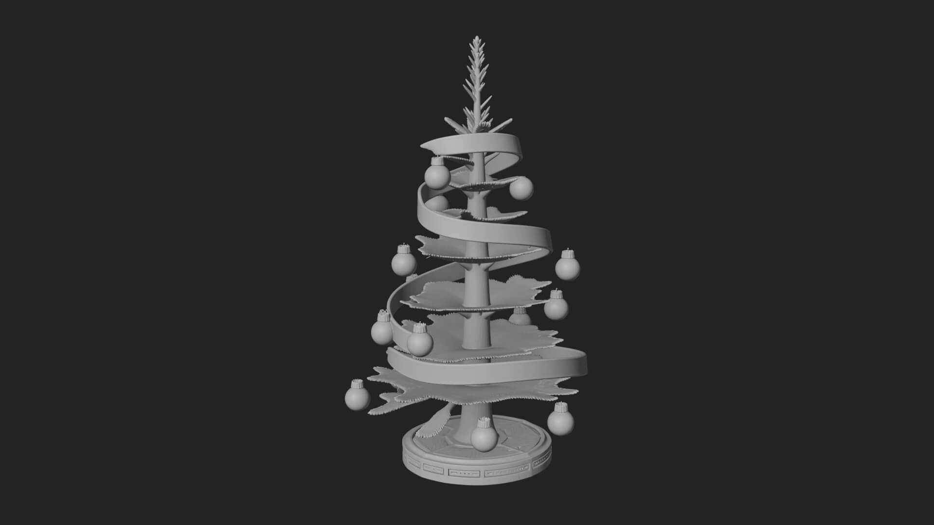 Decorated Christmas Tree Model Design 47 3D Print Model 3D Model