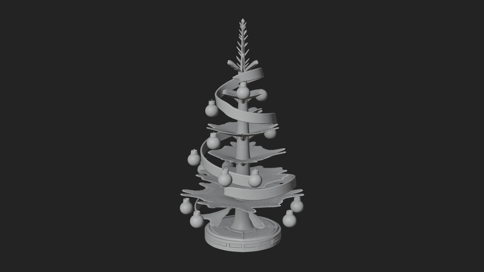 Decorated Christmas Tree Model Design 47 3D Print Model 3D Model