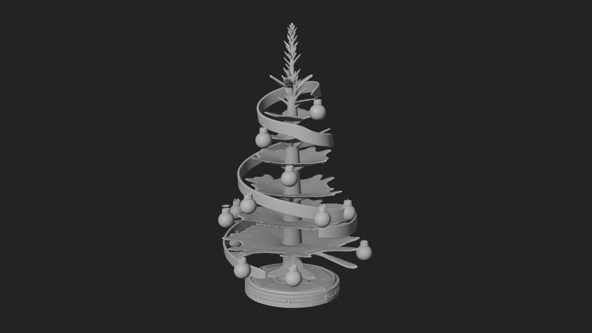 Decorated Christmas Tree Model Design 47 3D Print Model 3D Model
