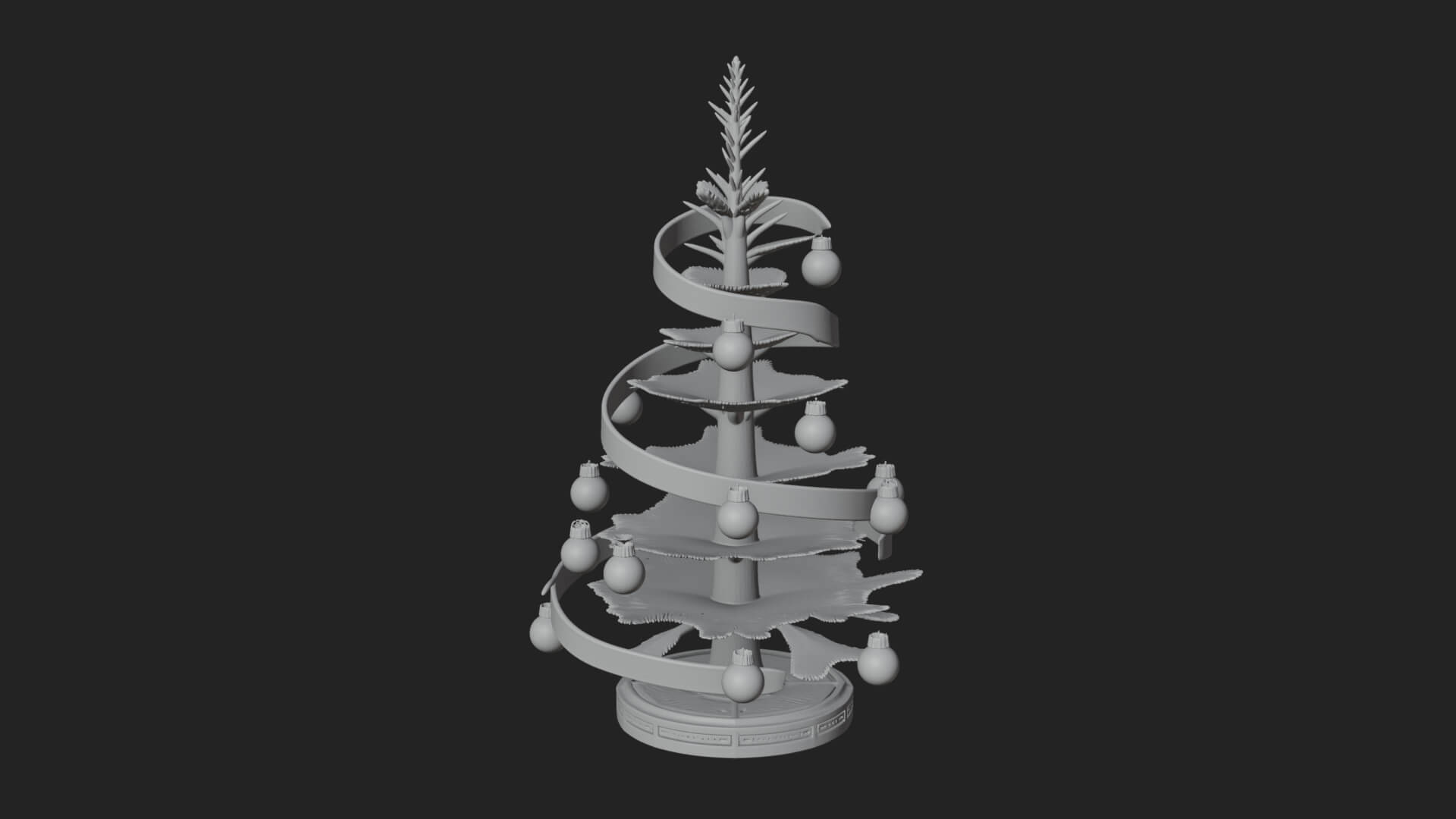 Decorated Christmas Tree Model Design 47 3D Print Model 3D Model