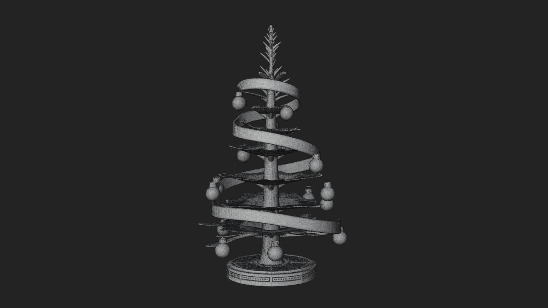 Decorated Christmas Tree Model Design 47 3D Print Model 3D Model