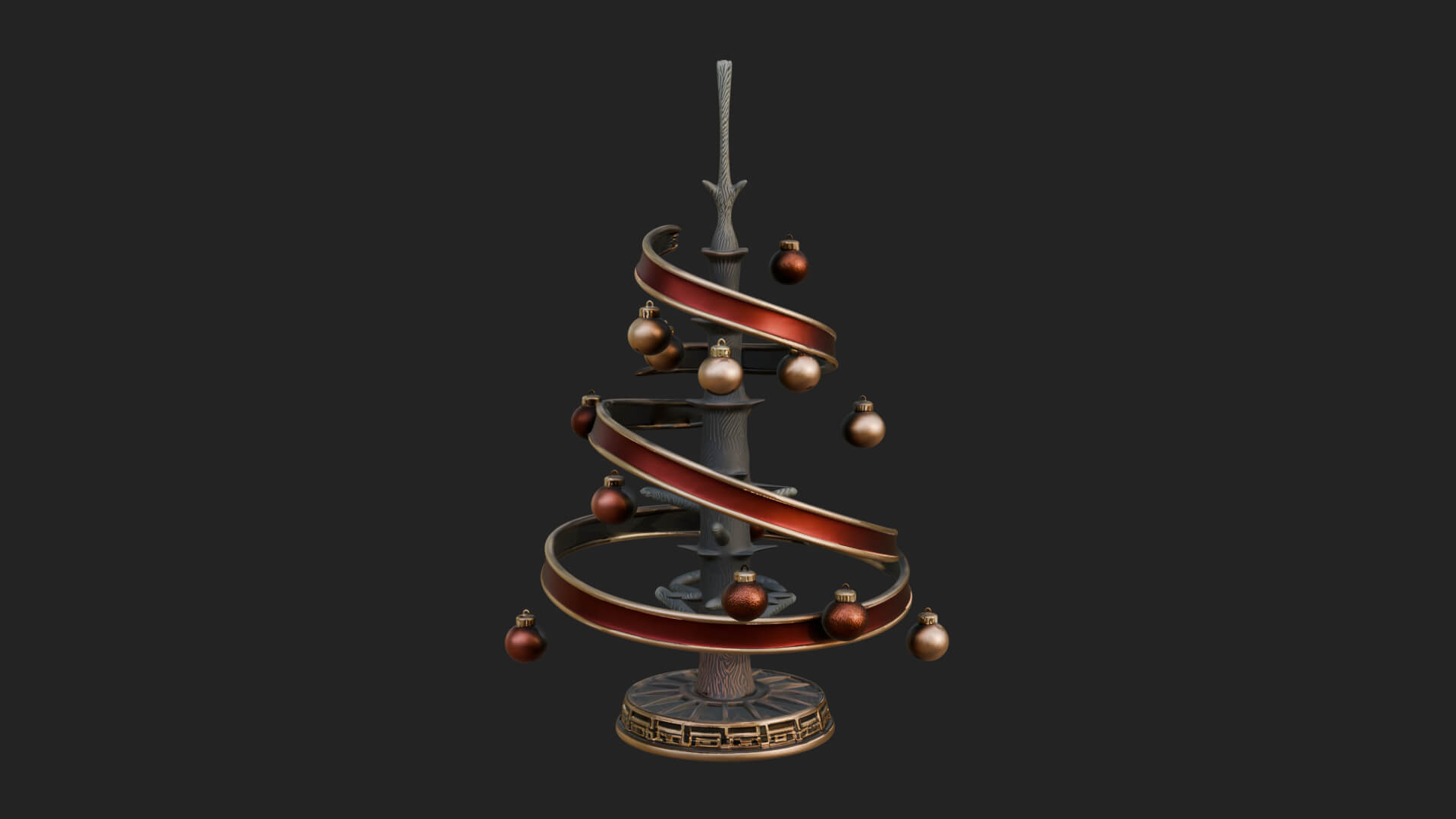 Decorated Christmas Tree Model Design 48 3D Print Model 3D Model