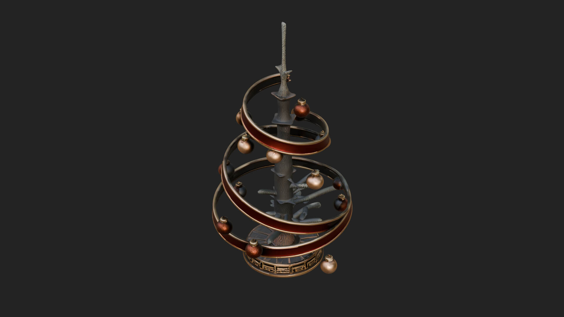 Decorated Christmas Tree Model Design 48 3D Print Model 3D Model